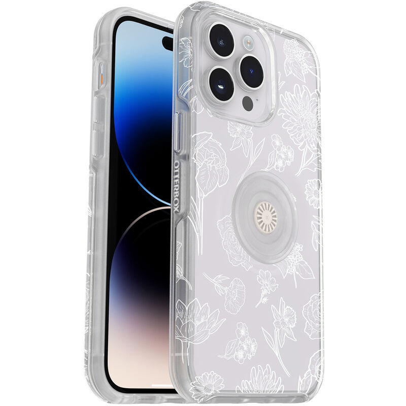 PopSockets iPhone 14 Pro Max Case | Otter + Pop Symmetry Series Clear
