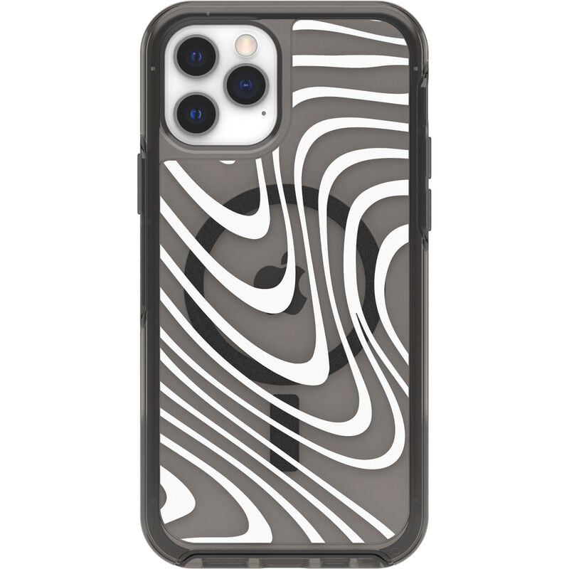 product image 2 - iPhone 12 and 12 Pro Case Symmetry Series Clear for MagSafe Black + White Collection
