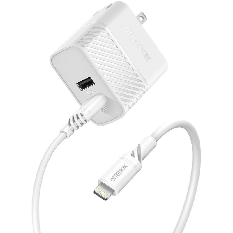 product image 1 - Lightning to USB-A Dual Port Wall Charging Kit, 24W Combined 