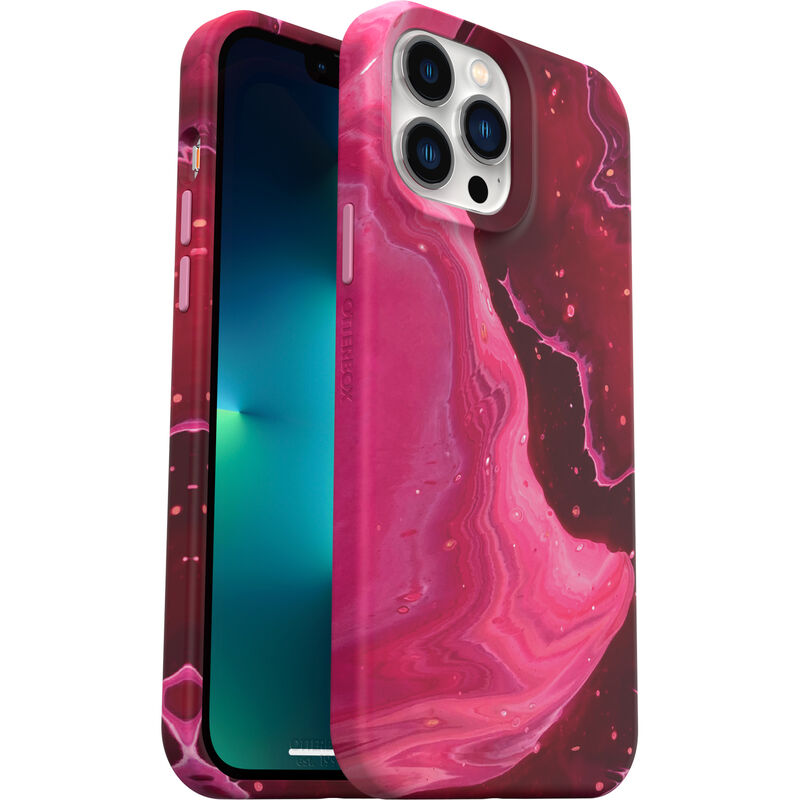 Cool iPhone 13 Pro Max Case with Luminous Colors and a Sculpted Pattern