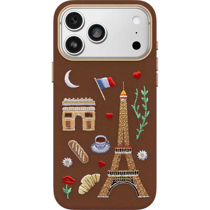 product image 2 - iPhone 17 Pro Max Case Symmetry Series Cactus Leather Embroidery