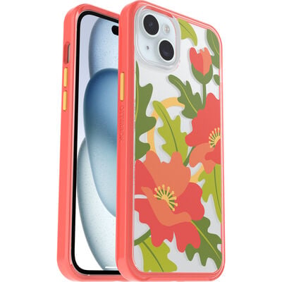 iPhone 15 Plus and iPhone 14 Plus Symmetry Series Clear Case for MagSafe Fluttering Flora