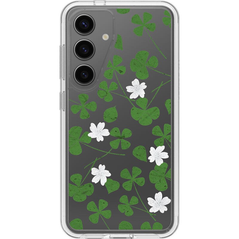 product image 1 - Galaxy S24 Case Symmetry Series Clear Clover Field