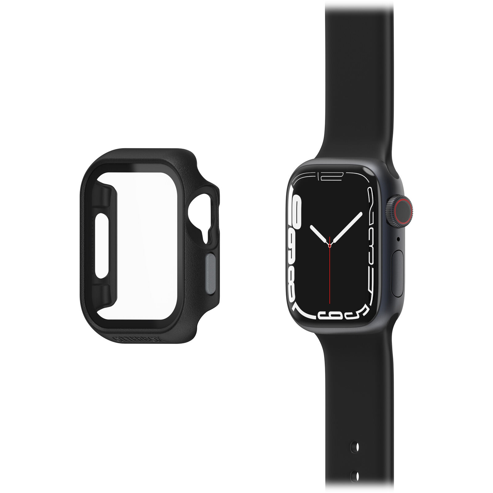 Black Apple Watch Series  MM Case With Screen Protector