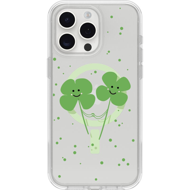 product image 1 - iPhone 15 Pro Max Case Symmetry Series Clear for MagSafe Clovers