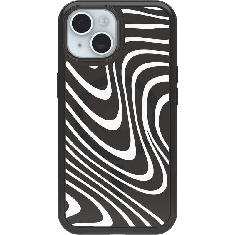 product image 2 - iPhone 15, iPhone 14 and iPhone 13 Case Symmetry Series Clear for MagSafe Black + White Collection