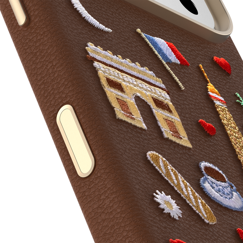 product image 3 - iPhone 17 Pro Case Symmetry Series Cactus Leather Embroidery