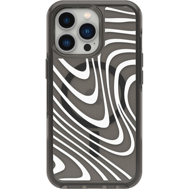 product image 2 - iPhone 13 Pro Case Symmetry Series Clear for MagSafe Black + White Collection