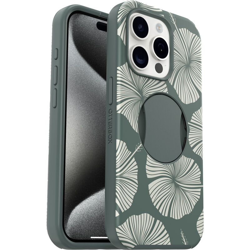 OtterBox - OtterGrip Symmetry Case for Apple iPhone 15 Plus / iPhone 14 Plus - Black