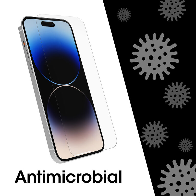 Vidrio Templado Antimicrobio para iPhone 14 Pro Max