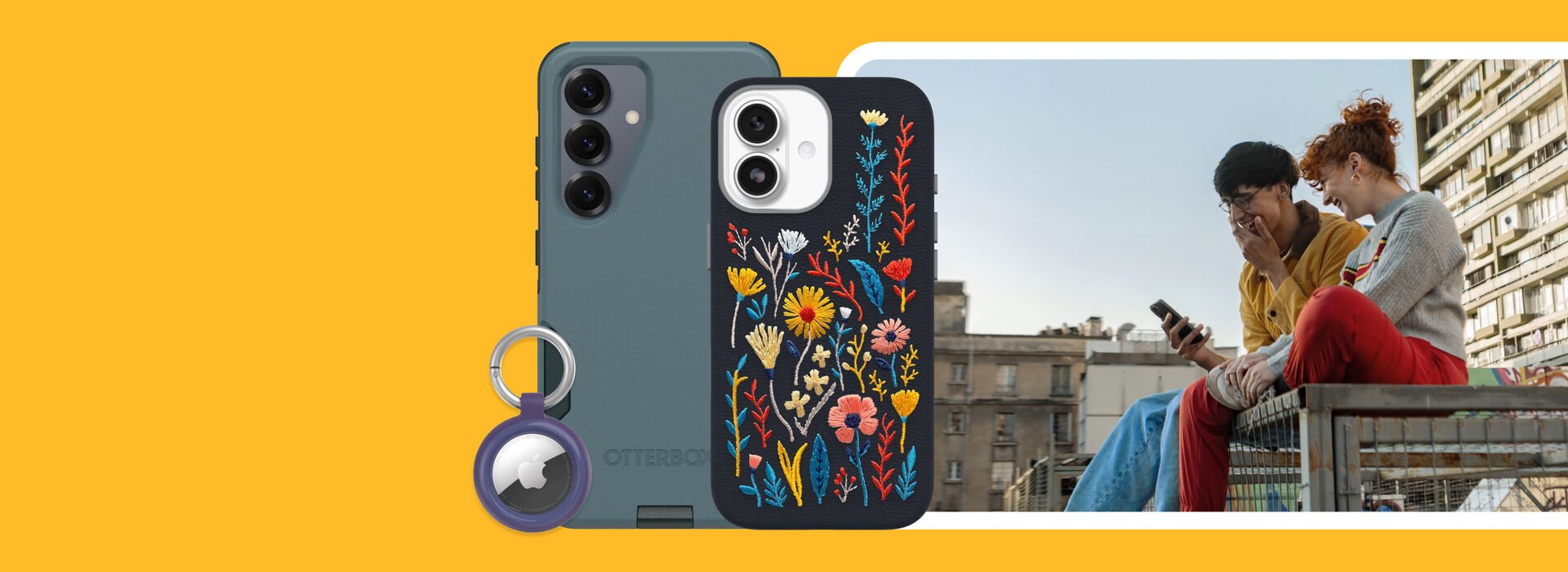 Blue Commuter and Floral Embroidery Cases | OtterBox