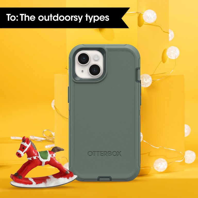 Blue iPhone case and green apple watch case | OtterBox