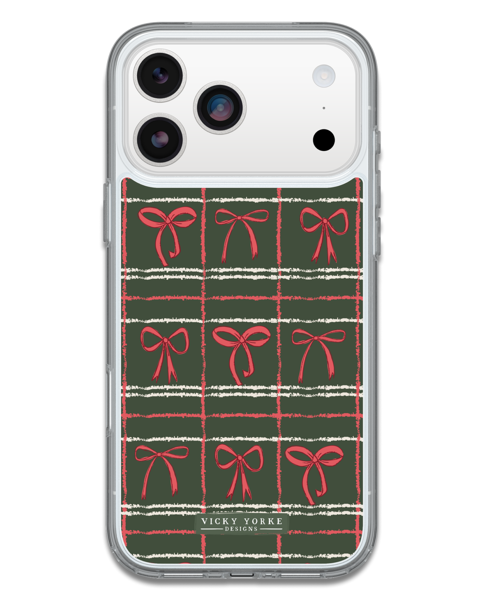 Holiday Plaid and Bows Phone Case | OtterBox