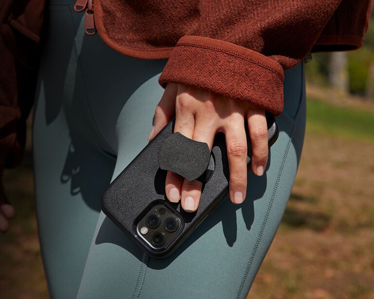 Black OtterGrip case in use | OtterBox