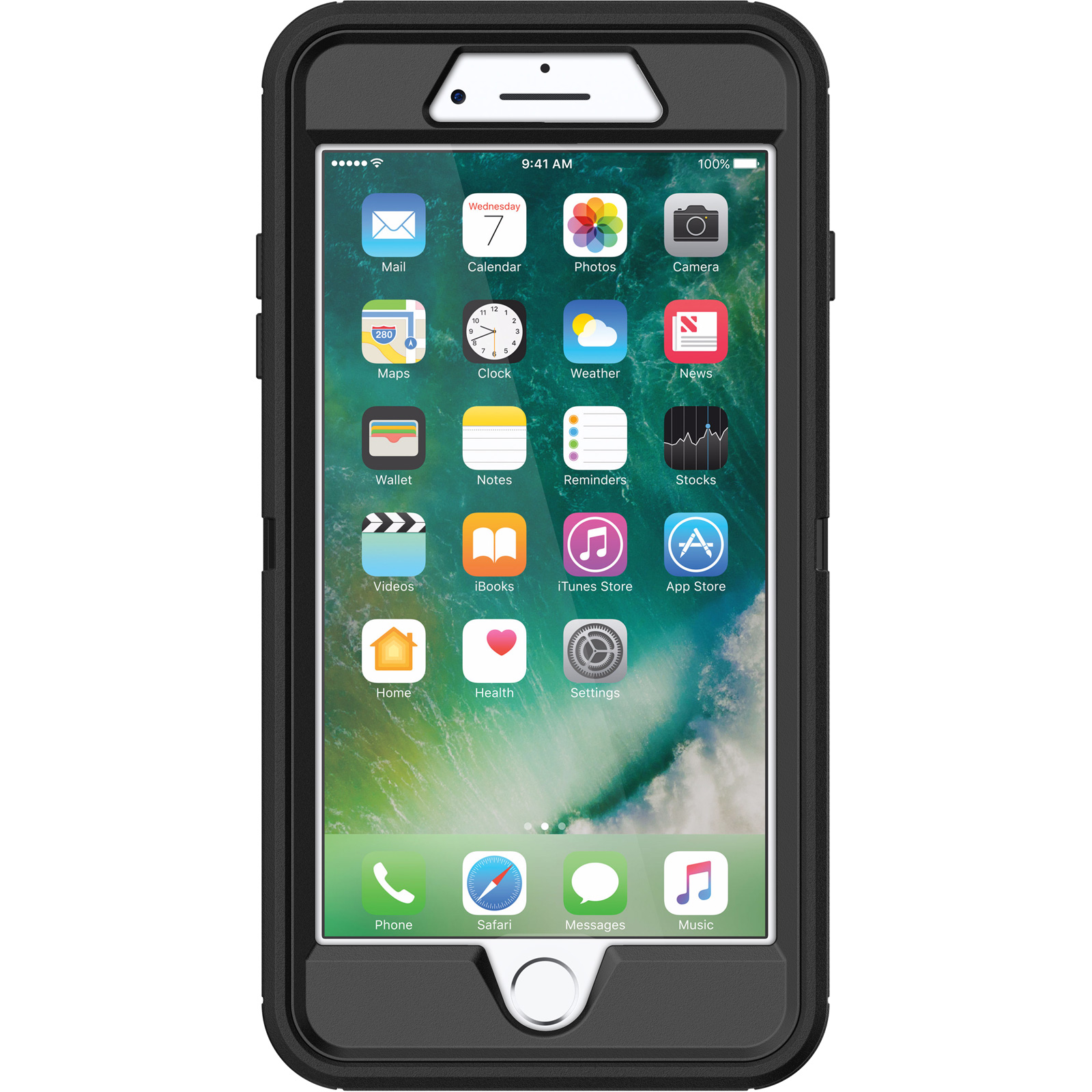 OtterBox Defender Series Rugged Case for iPhone 8 Plus & iPhone 7 Plus Case Only ONLY Big Sur with Microbial Defense Non-Retail Packaging 