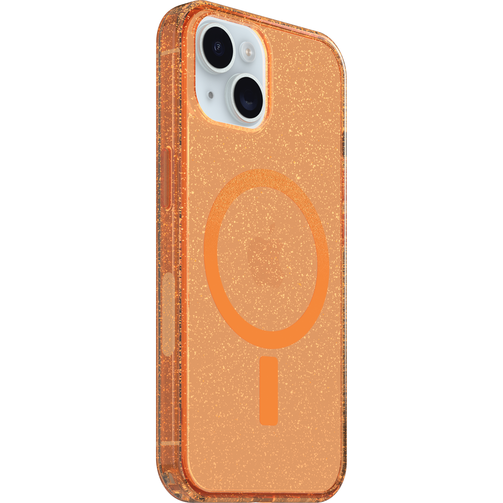 Orange Glitter iPhone 16e Case | OtterBox Symmetry Series Clear