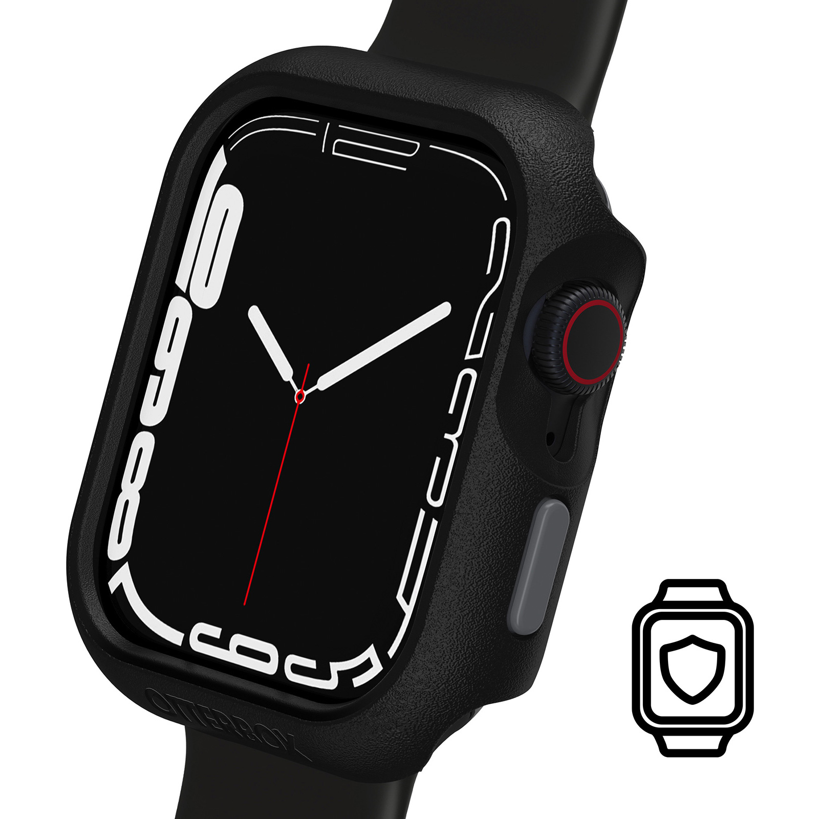 Black Apple Watch Bumper | Case + Band for Series 7/8 45mm