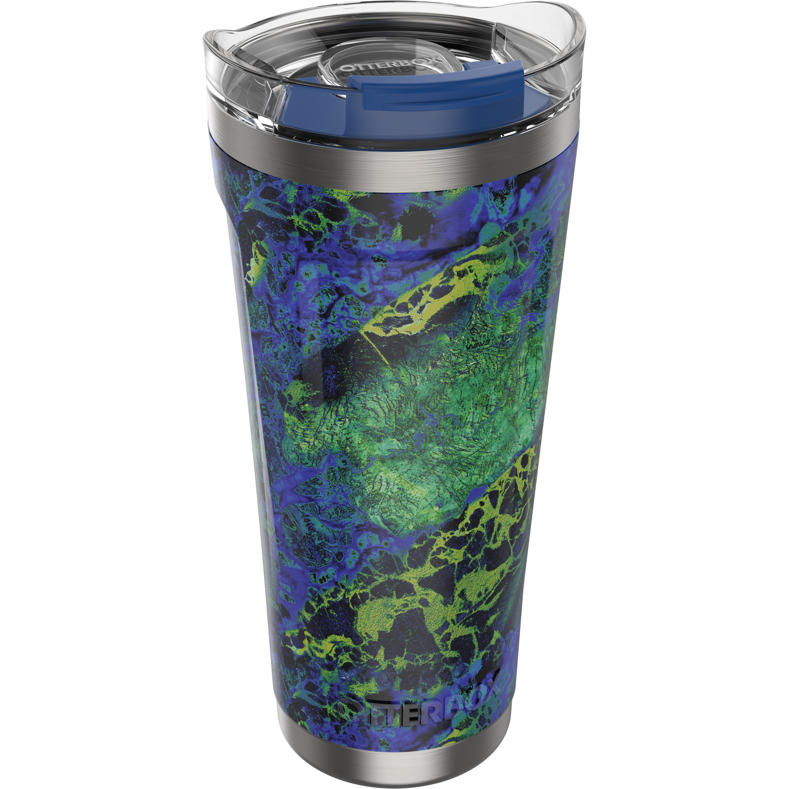 Floral Blue and Gold 20 oz. Epoxy Tumbler – Otter Creek Co.