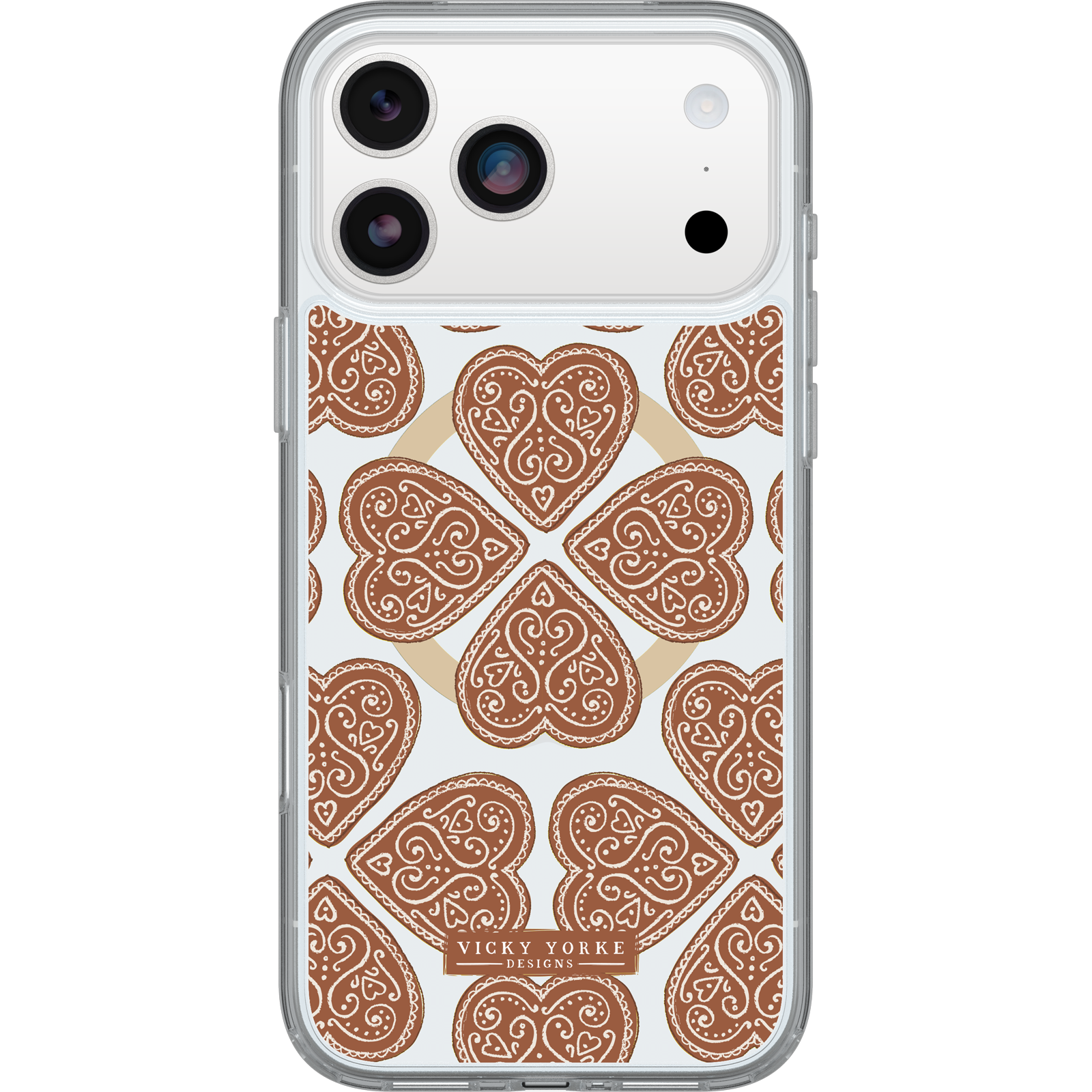 Holiday Hearts Patterned iPhone 17 Pro Max Case | OtterBox