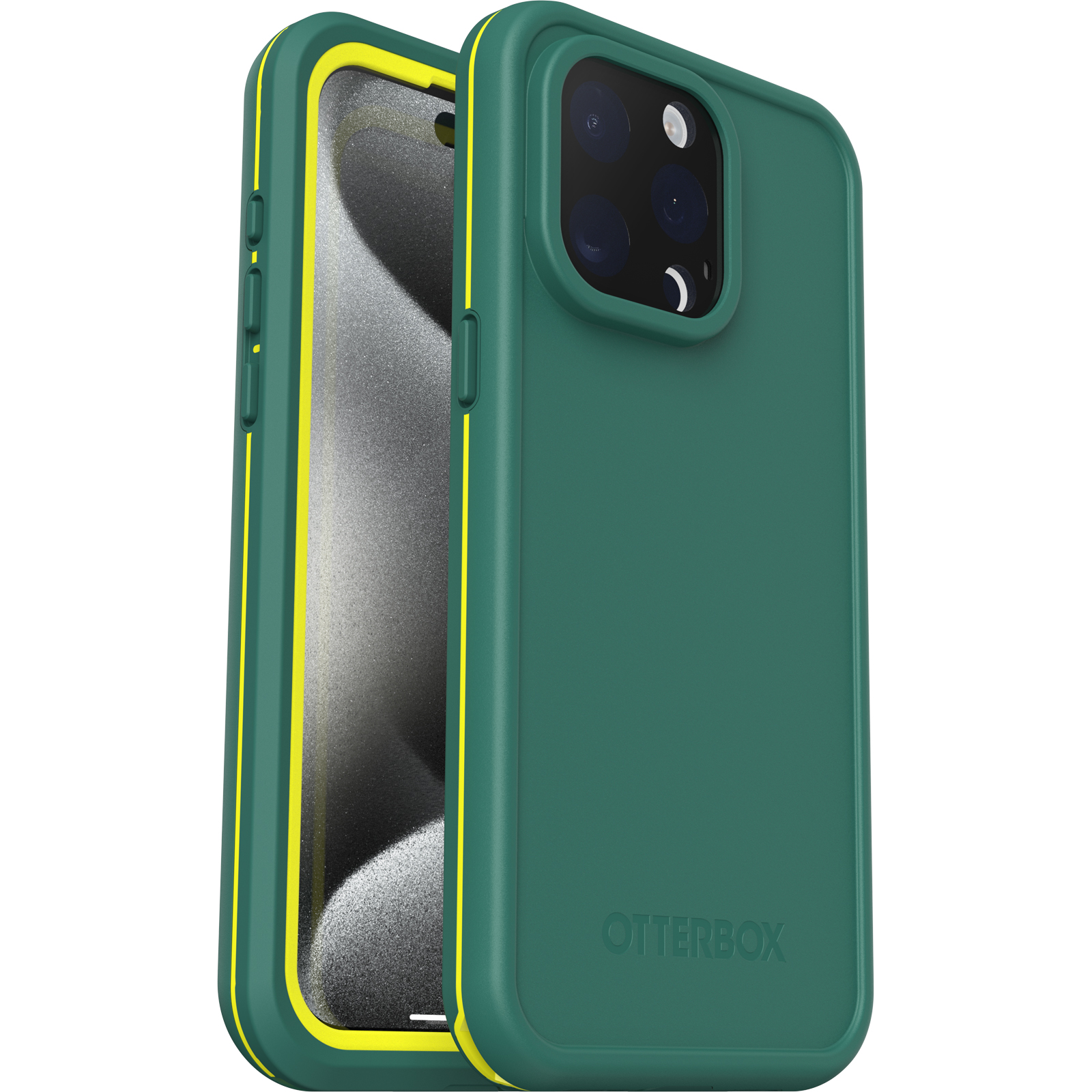 Green Waterproof iPhone 15 Pro Max Case