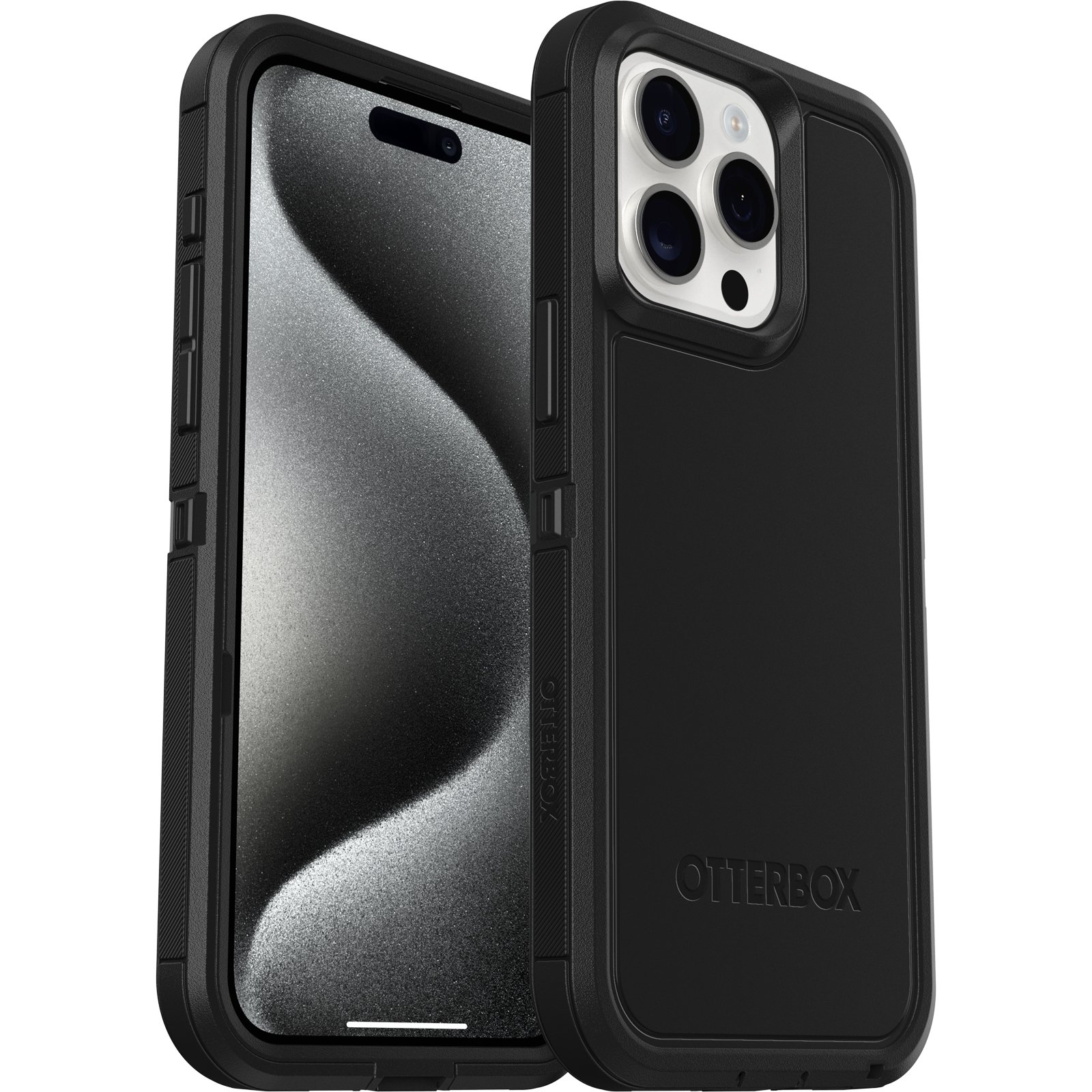 OtterBox iPhone 15, iPhone 14, and iPhone 13 Defender Series Case - BLACK,  Screenless, Rugged & Durable, with Port Protection, Includes Holster Clip
