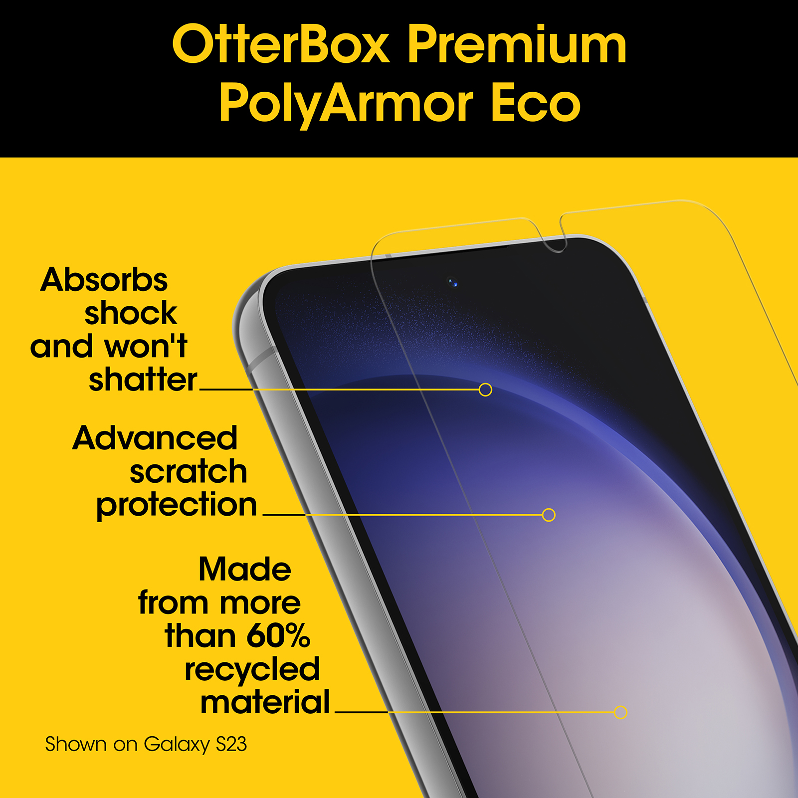 Galaxy S24 Ultra Displayschutz  PolyArmor Premium Eco Series