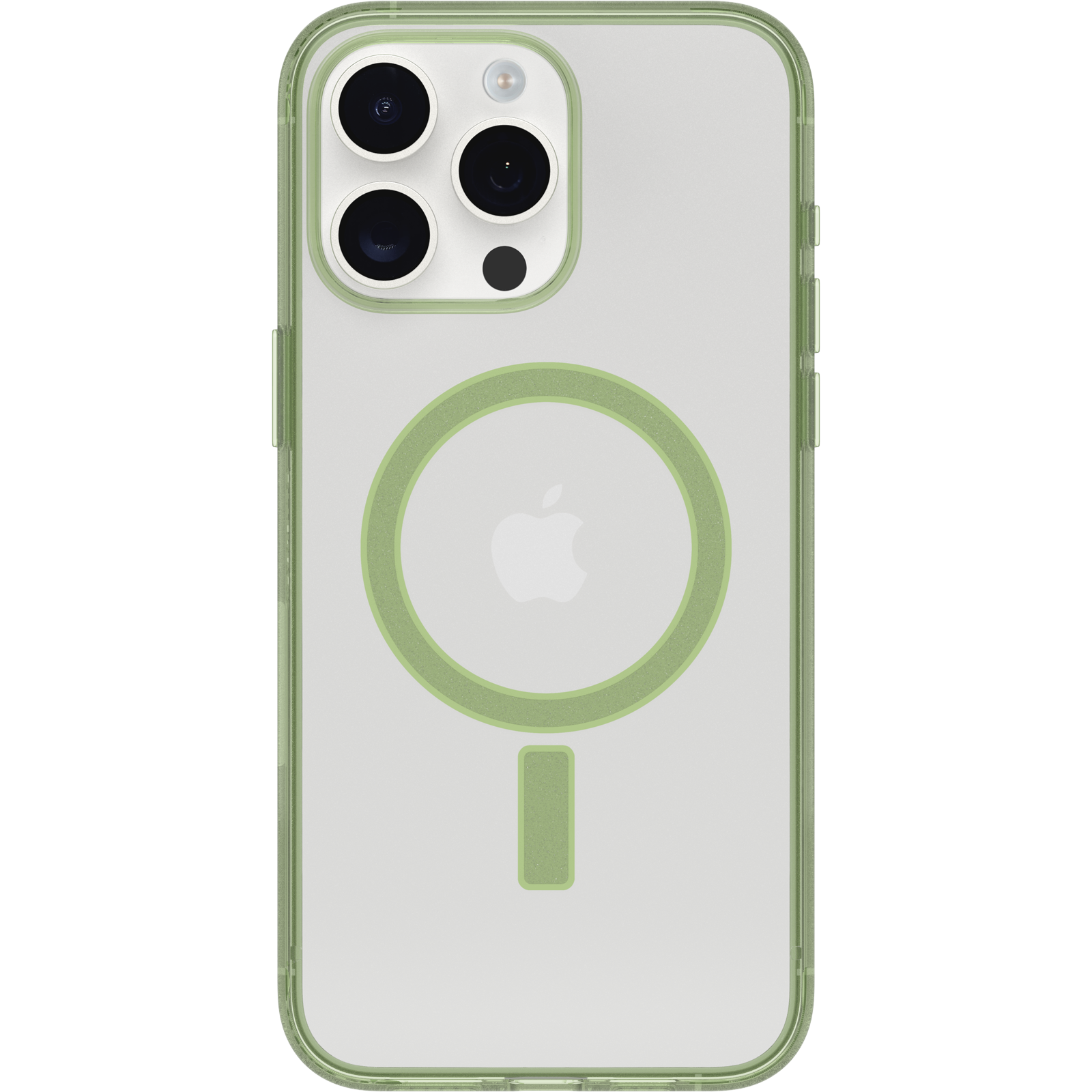 Clear and Green iPhone 15 Pro Max Lumen Series Case