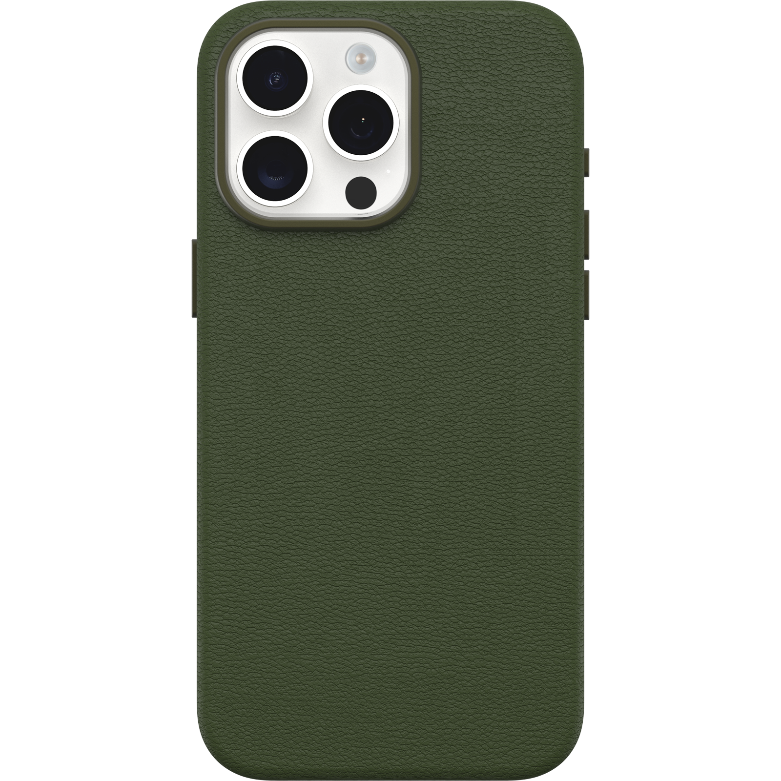 Green Faux leather iPhone 15 Pro Max case 